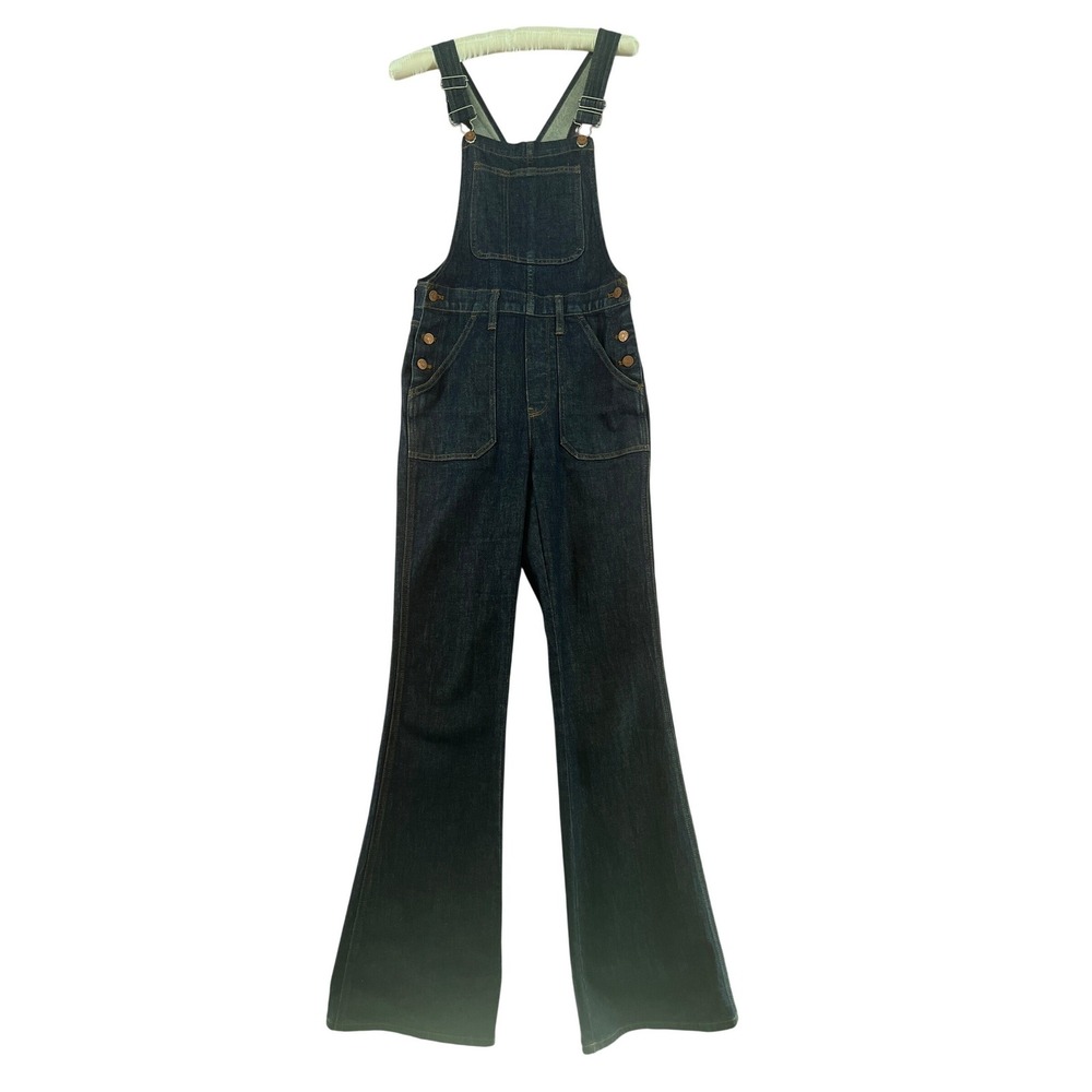 Madewell‎ Flare Leg Denim Overalls Dark Wash Blue Women's Small